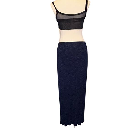 Apt. 9 maxi skirt medium unlined pull on navy blue color - Picture 1 of 6